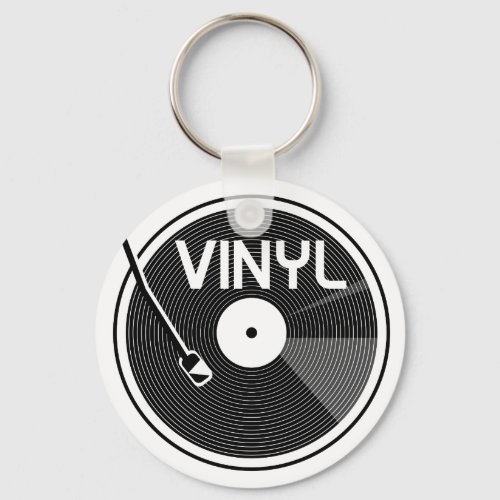 Vinyl Record Turntable Keychain