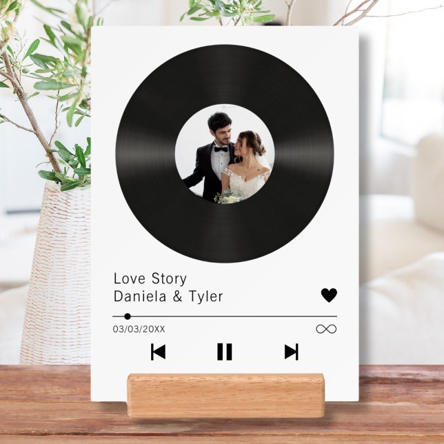 Vinyl Record Unique Wedding Photo Song Plaque Holder (Vinyl Record Unique Wedding Photo Song Plaque Holder)