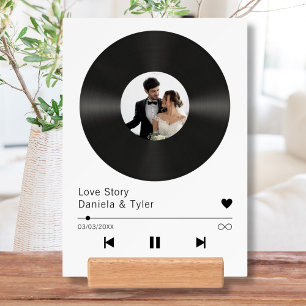 Vinyl Record Unique Wedding Photo Song Plaque Holder