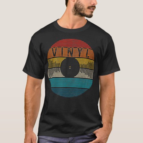 Vinyl Record Vintage Retro DJ Gift T_Shirt