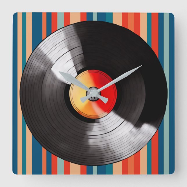 Vinyl Record Wall Clock (Front)