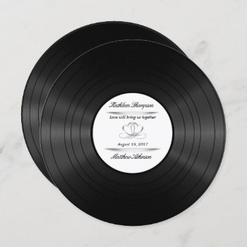 Vinyl Record Wedding Invitation by SharonCullars at Zazzle