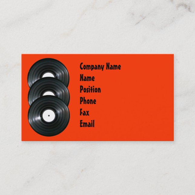 Vinyl Records Business Card (Front)