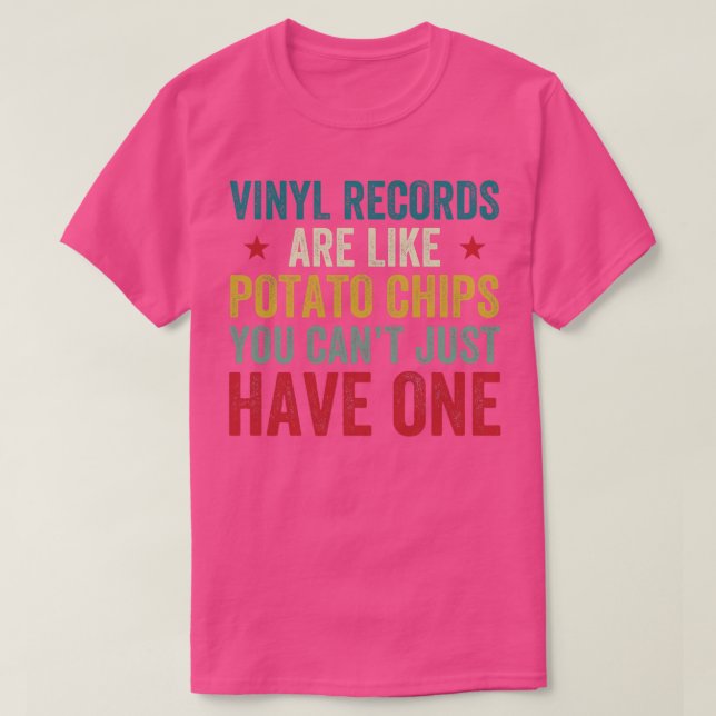 Vinyl Records Collecting Funny Vinyl Lover LP T-Shirt (Design Front)