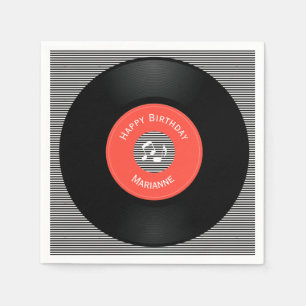 Vinyl Records Design Paper Napkins