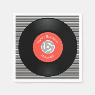 Vinyl Records Design Paper Napkins