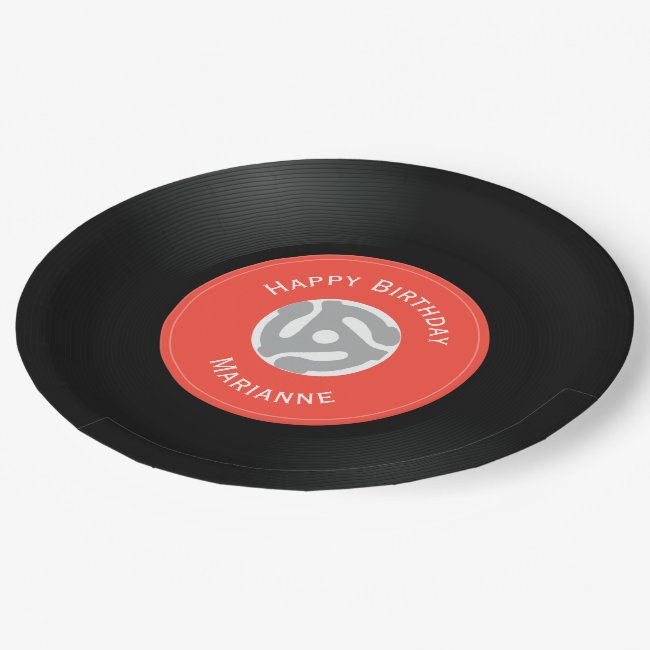 Vinyl Records Design Paper Plates