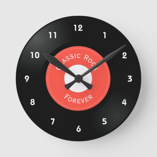 Vinyl Records Design Round Clock