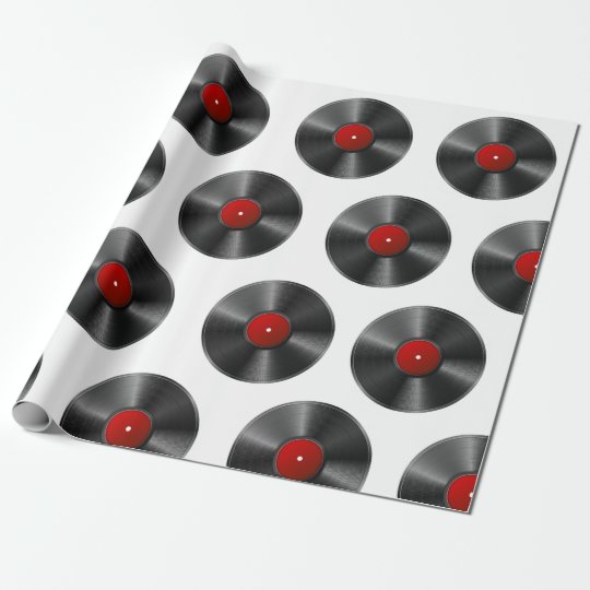 VINYL RECORDS DESIGN WRAPPING PAPER