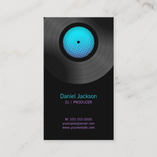 Vinyl Records DJ Music Store Business Card