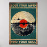 Vinyl Records Lose Your Mind Find Your Soul Retro Poster
