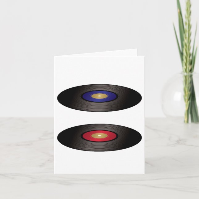 Vinyl Records Note Cards (Front)