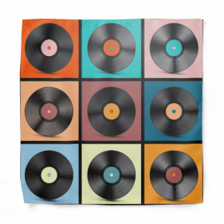 Vinyl records: retro LP set. Bandana