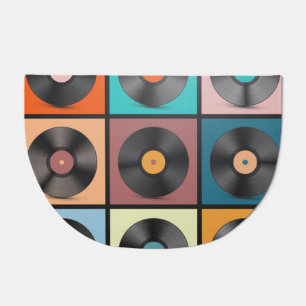 Vinyl records: retro LP set. Doormat