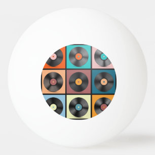 Vinyl records: retro LP set. Ping Pong Ball