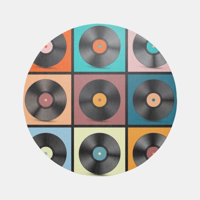 Vinyl records: retro LP set. Rug (Front)