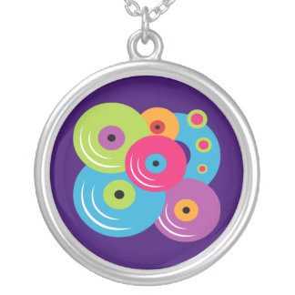 Vinyl Records Silver Plated Necklace