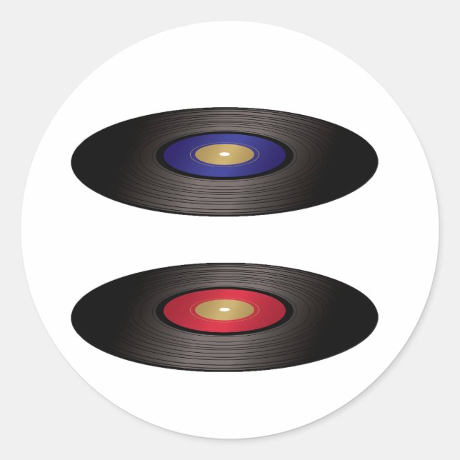 Vinyl Records Stickers (Front)