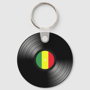 Vinyl reggae keychain