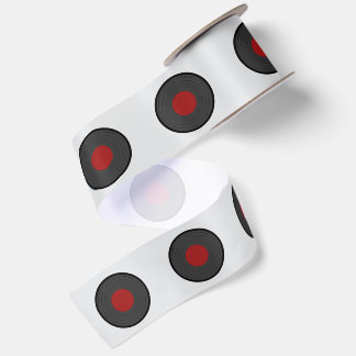 Vinyl Rock N Roll Record Satin Ribbon