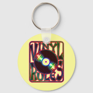 Vinyl Rules Keychain