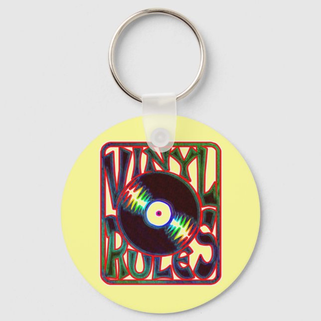 Vinyl Rules Keychain (Front)