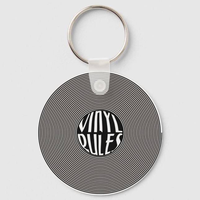 Vinyl Rules Keychain (Front)