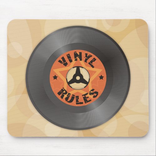 Vinyl Rules Mouse Pad