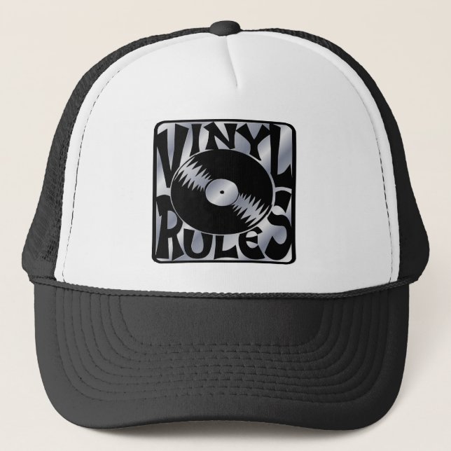 Vinyl Rules Trucker Hat (Front)