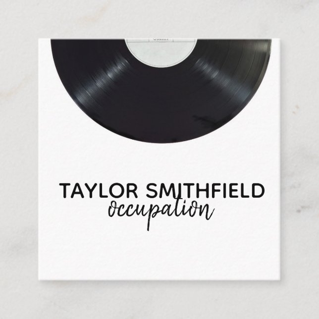 vinyl square business card (Front)