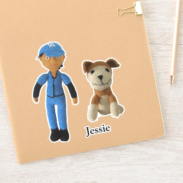 Vinyl Sticker - Boy and Dog (Notebook)