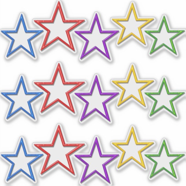 Vinyl Sticker - Colored Stars (Front)