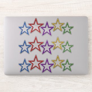 Vinyl Sticker - Colored Stars