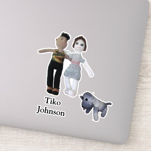 Vinyl Sticker _ Couple and Dog