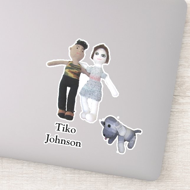 Vinyl Sticker - Couple and Dog (Detail)