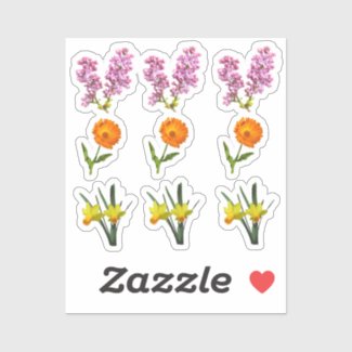 Vinyl Sticker - Spring Flowers