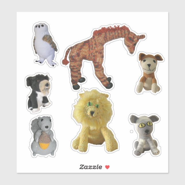 Vinyl Stickers - Animal Dolls (Sheet)