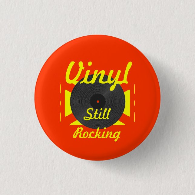 Vinyl Still Rocking 2 Yellow/Orange Button (Front)