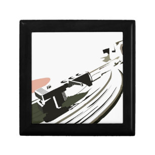Vinyl Turntable Keepsake Box