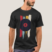 Vinyl Vintage Retro Music Records Colorful T-Shirt