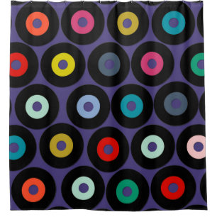 vinyl violet shower curtain