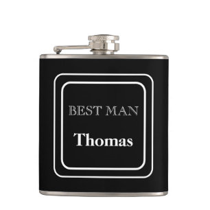 Vinyl Wrapped Flask-Best Man Flask