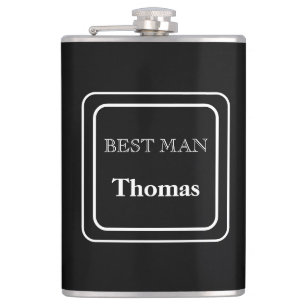 Vinyl Wrapped Flask-Best Man Flask