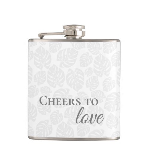 Vinyl Wrapped Flask Cheers to Love Flask