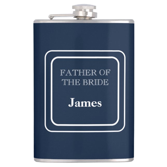 Vinyl Wrapped Flask-Father Of Bride Flask (Front)