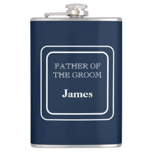 Vinyl Wrapped Flask-Father Of Groom Flask