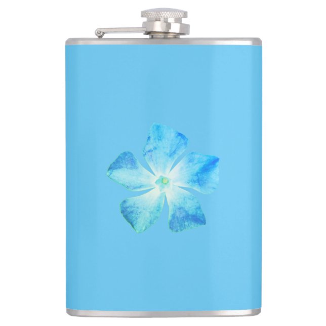 Vinyl Wrapped Flask flower style design (Front)