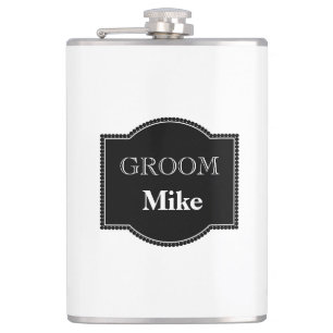 Vinyl Wrapped Flask-Groom Flask