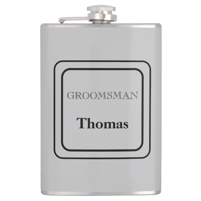 Vinyl Wrapped Flask-Groomsman Flask (Front)
