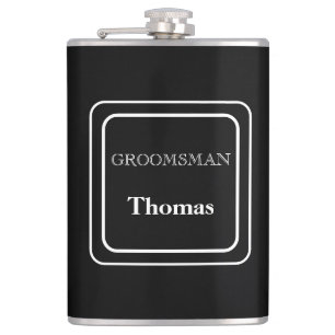 Vinyl Wrapped Flask-Groomsman Flask